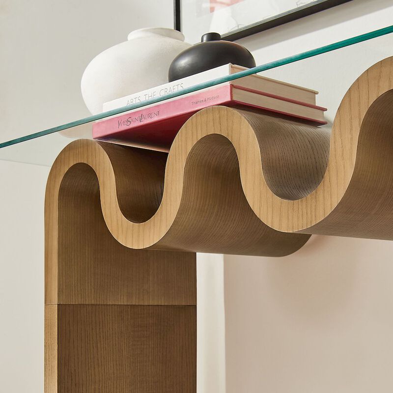 Ondine Glass Top 50" Console Table image number 8