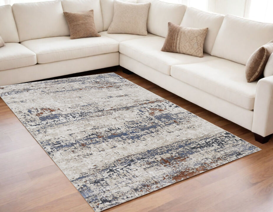 HomeRoots Abstract Power Loom Area Rug