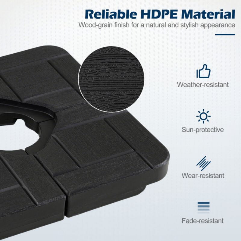 4-Piece 188 LBS Cantilever Offset Patio Umbrella Base image number 4