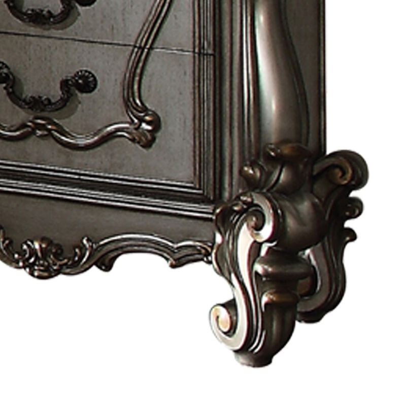 2pc Queen Bedroom Set, Silver and Gray, Nightstand image number 6