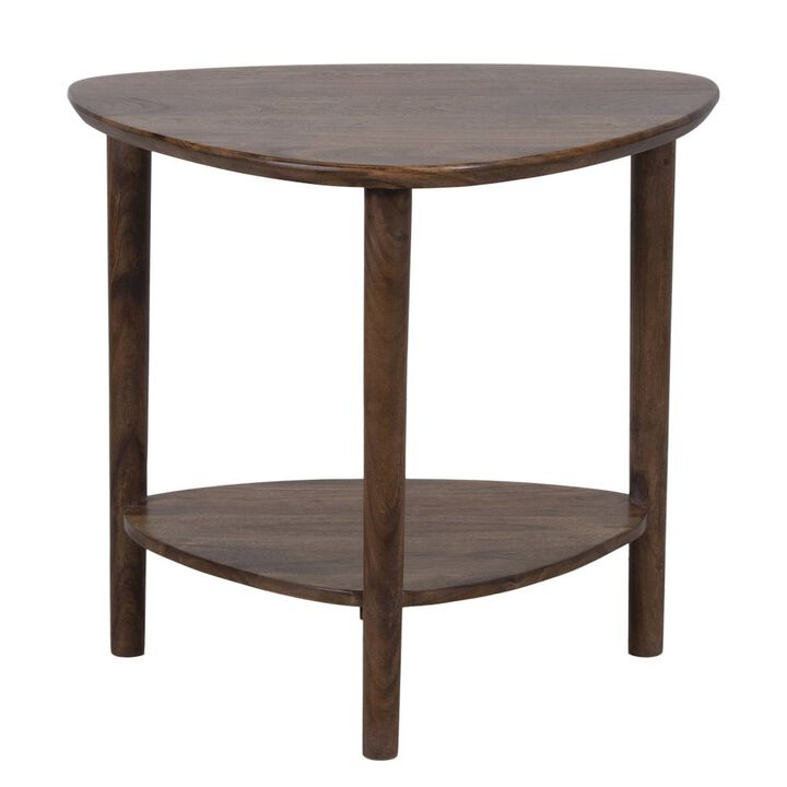 Porter Designs Noma Solid Acacia Wood End Table, Brown