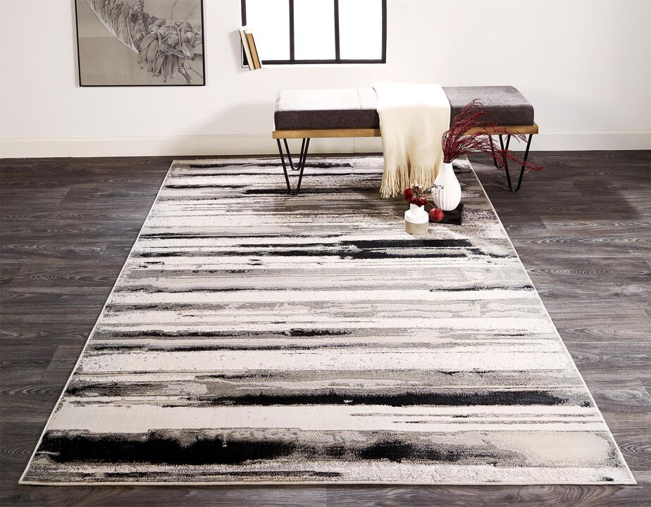 Micah 3049F Silver/Gray/Black 1'8" x 2'10" Rug