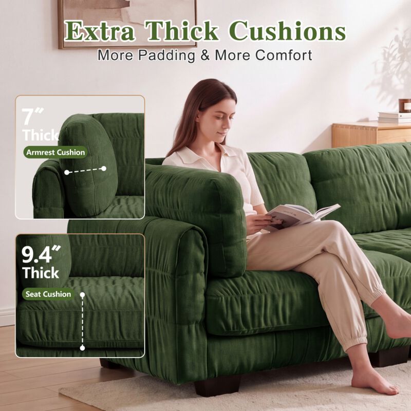 Fukwis Chenille Ruched Modular Sectional Sofa image number 2