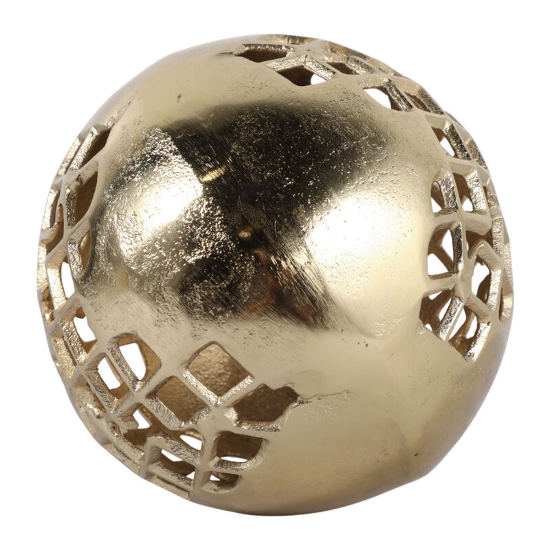 6" Partial Mesh Orb, Gold image number 2