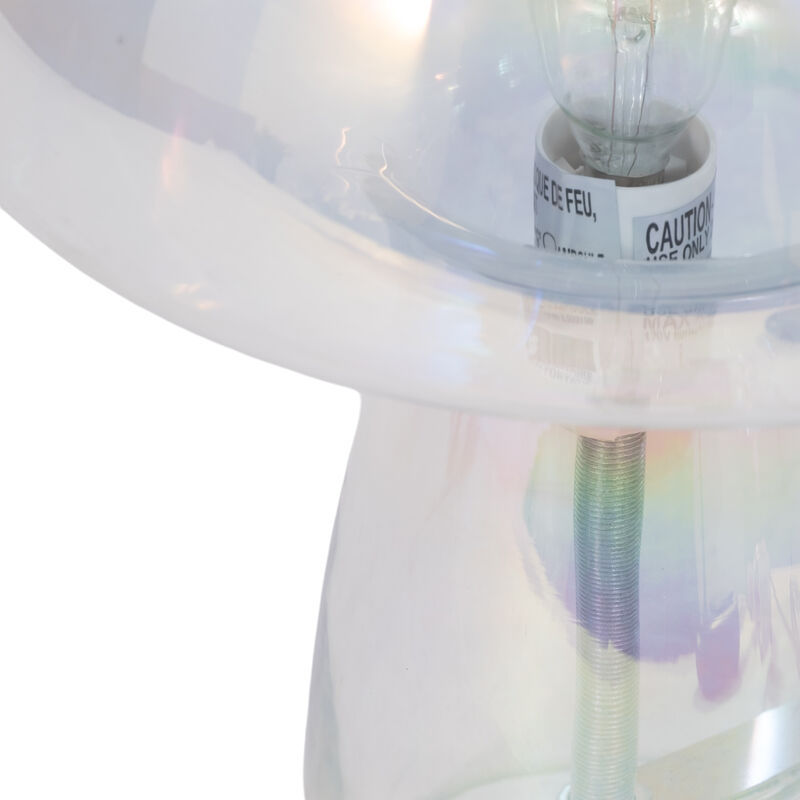 11" Luster Mushroom Lamp, Multi image number 4