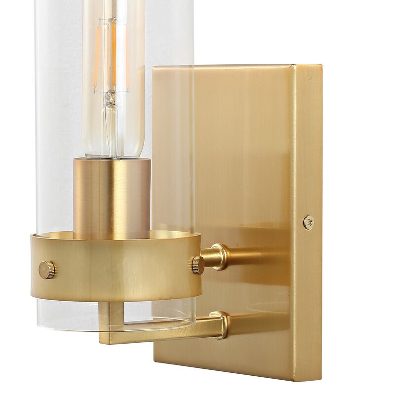 Harper Coastal Minimalist Iron/Glass LED Sconce (Set of 2)