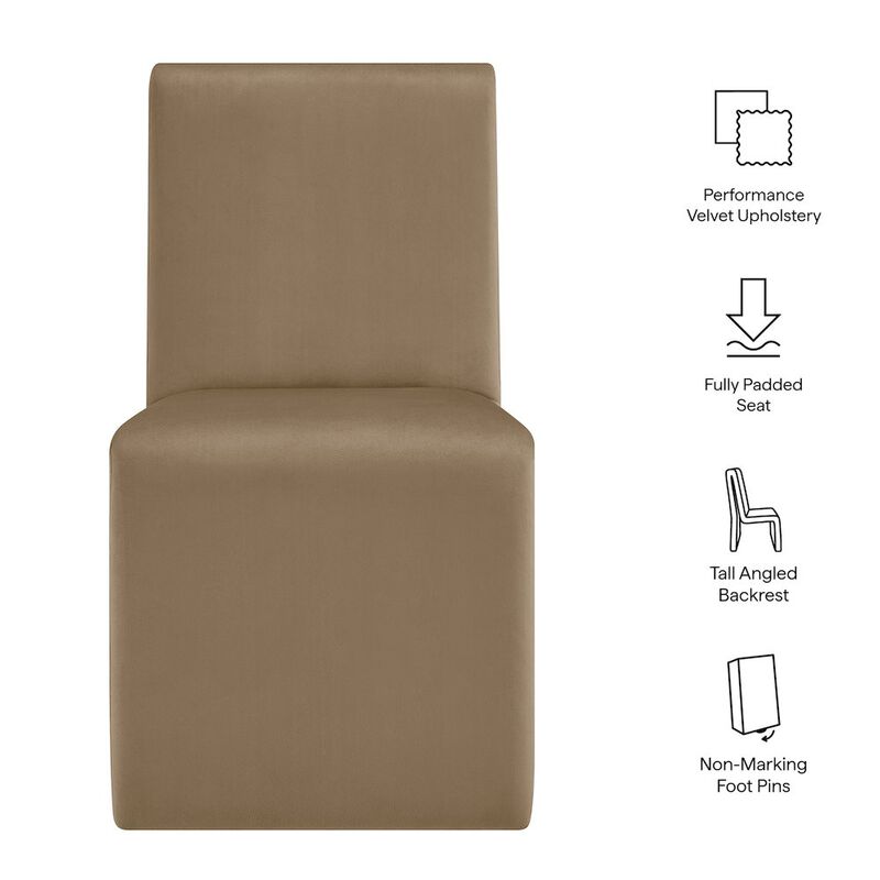 Emory Upholstered Performance Velvet Dining Side Chair image number 1