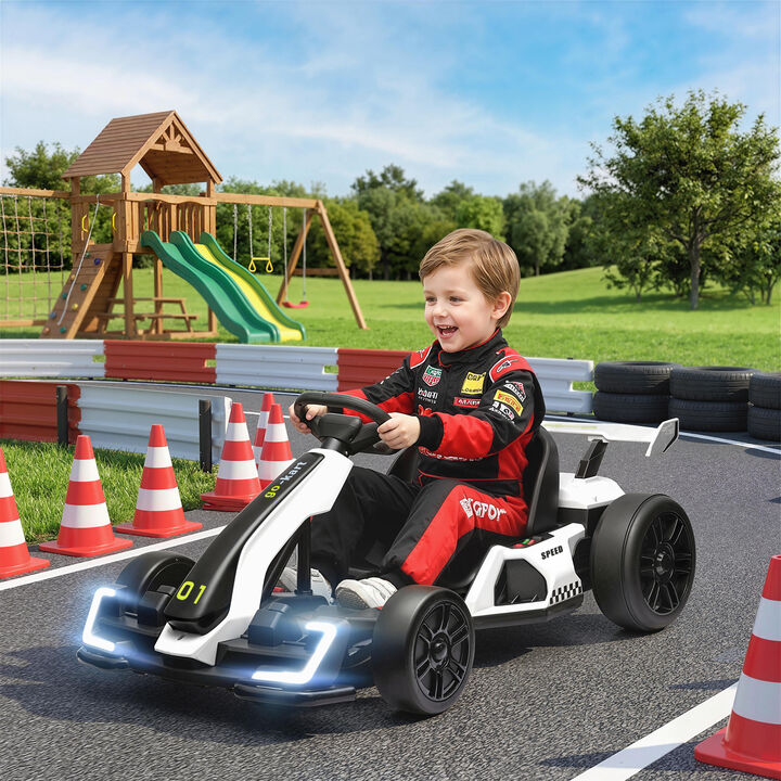 BreeBe 24V 7.5 MPH Electric Go Kart with Adjustable Seat, Slow Start