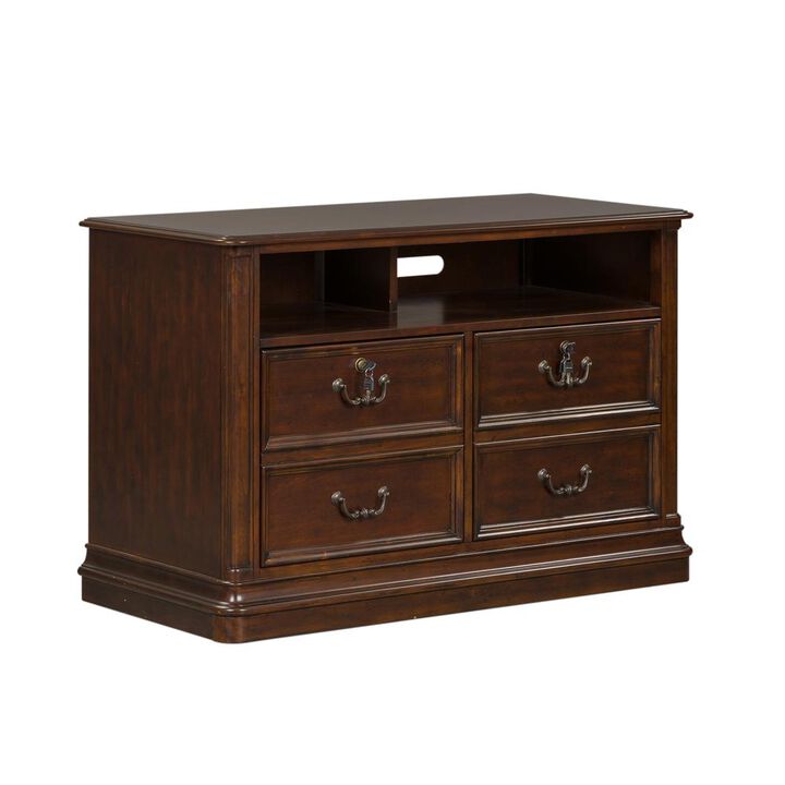 Liberty Furniture Brayton Manor Jr Executive Media Lateral File in Cognac