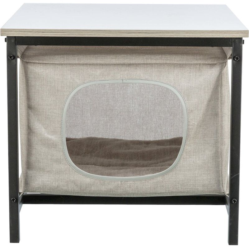 TRIXIE Emmie Indoor Cat Condo, Cat Bed Side Table, Cat Hideaway Cave with Cozy Cushion image number 0