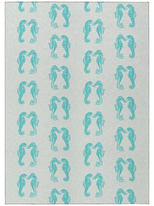 Seabreeze SZ15 Teal 9' x 12' Rug