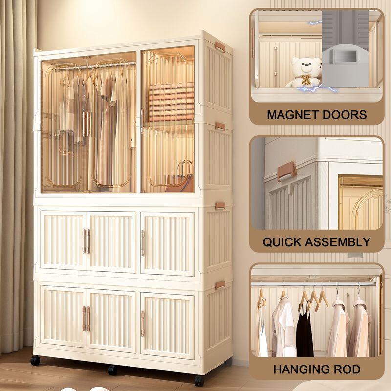 TATEUS Portable Wardrobe Closet image number 1