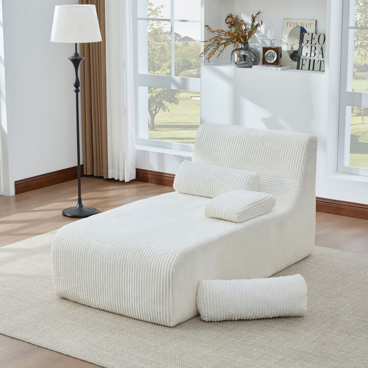 Merax Modular Corduroy Sofa with Compression Packaging & Ergonomic Curved Design