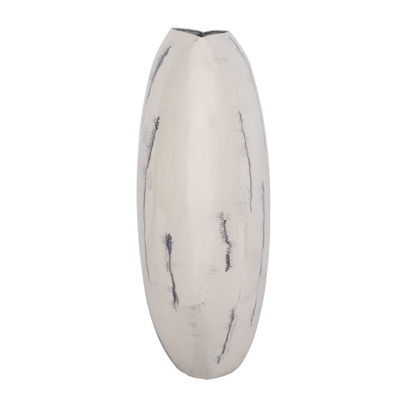 Metal 33" Enameled Round Vase image number 2