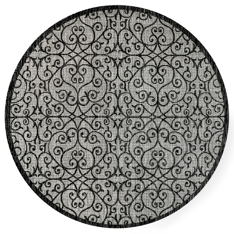 Madrid Vintage Filigree Textured Weave Area Rug