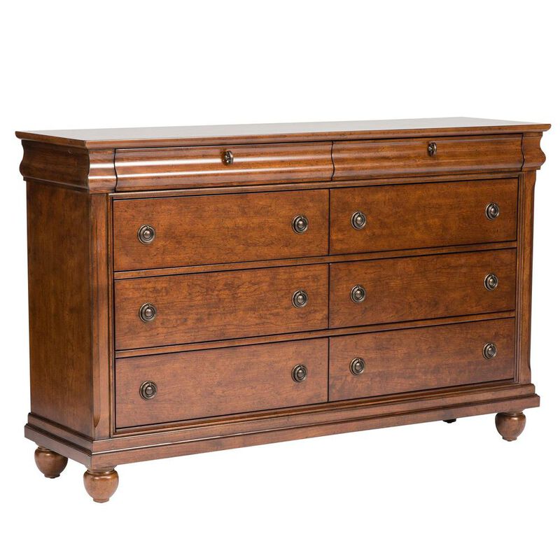 Liberty Furniture Rustic Traditions 8 Drawer Dresser in Rustic Cherry image number 1