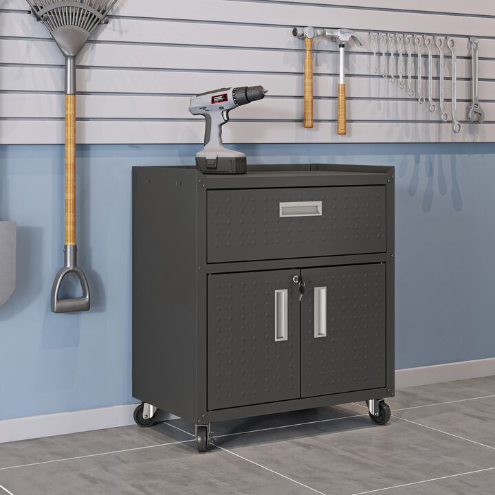 Fortress Dark Gray Rolling Cabinet