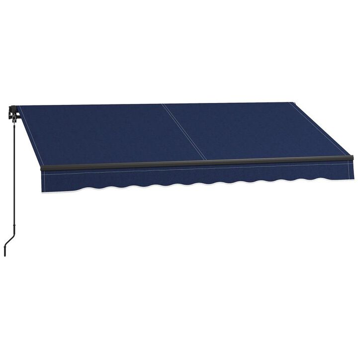 Hivvago 8' x 6.5' Manual Retractable Sunshade Awning