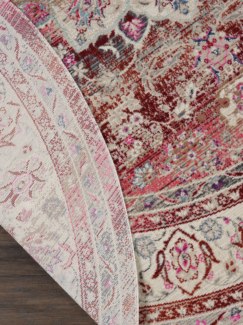 Vintage Kashan VKA01 Red 6' x Round Rug