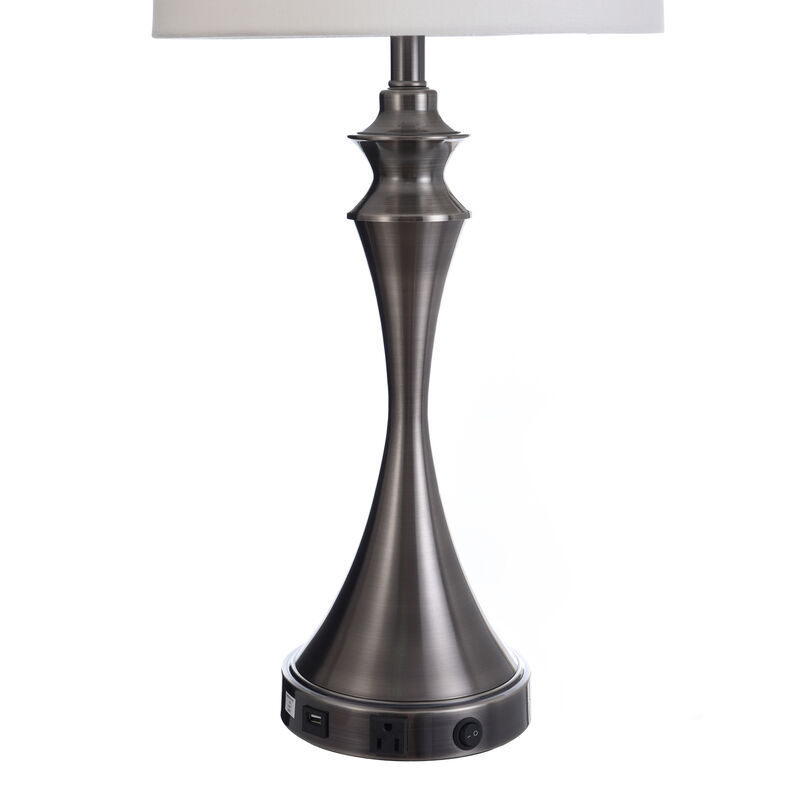 Brushed Steel Table Lamp II (Set of 2)