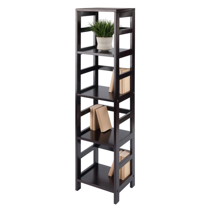 Winsome Home Decorative Solid Wood Leo Shelf with 4-Tier