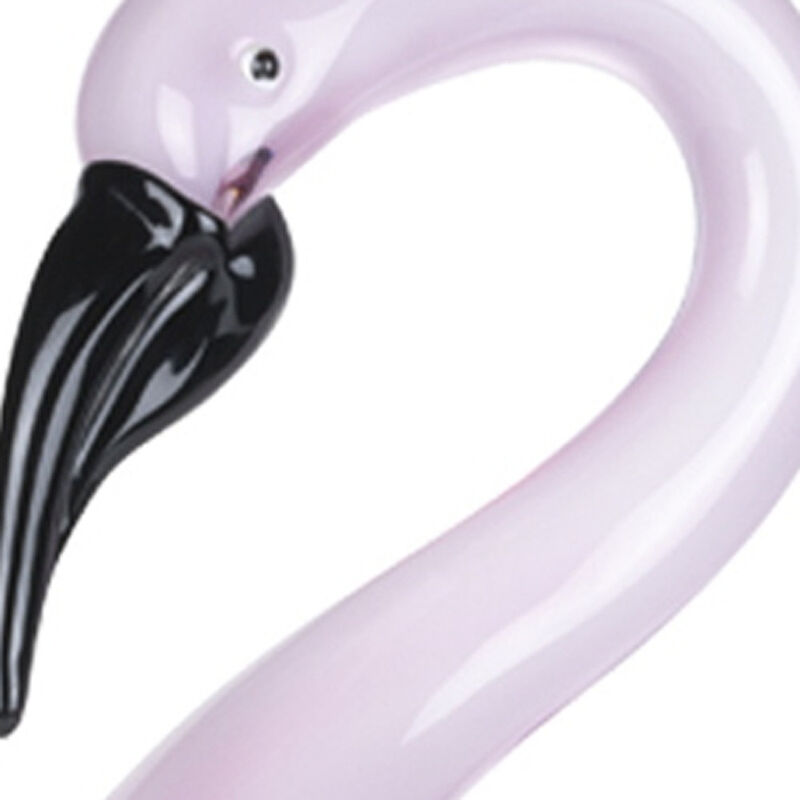HomeRoots Murano Glass Flamingo Figurine Tabletop Sculpture image number 5