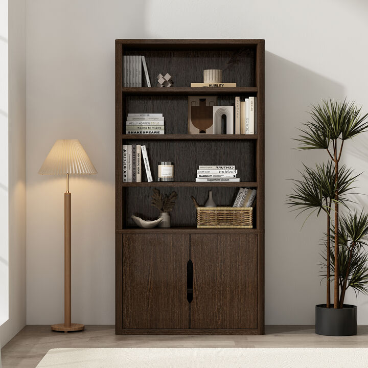 Rivington Brown Bookcase Cabinet