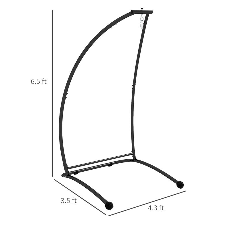 Hivvago C-Shape Metal Hammock Chair Stand image number 2