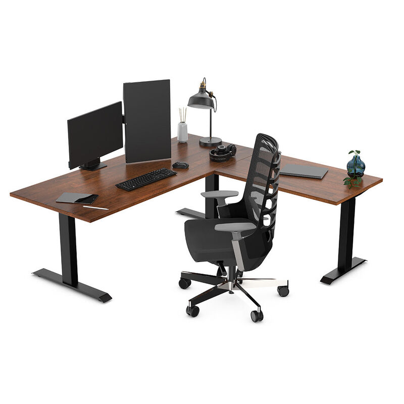 Desky Zero Rubberwood L-Shape Office Desk image number 1