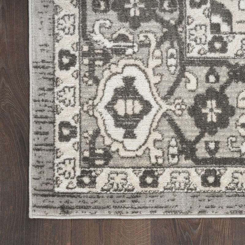 Quarry QUA05 Gray 2'2" x 7'6" Rug image number 1