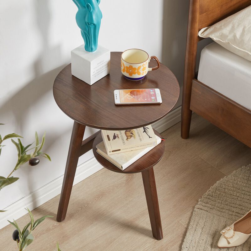 Voxfi Solid Wood 2-Tier Side Table image number 4