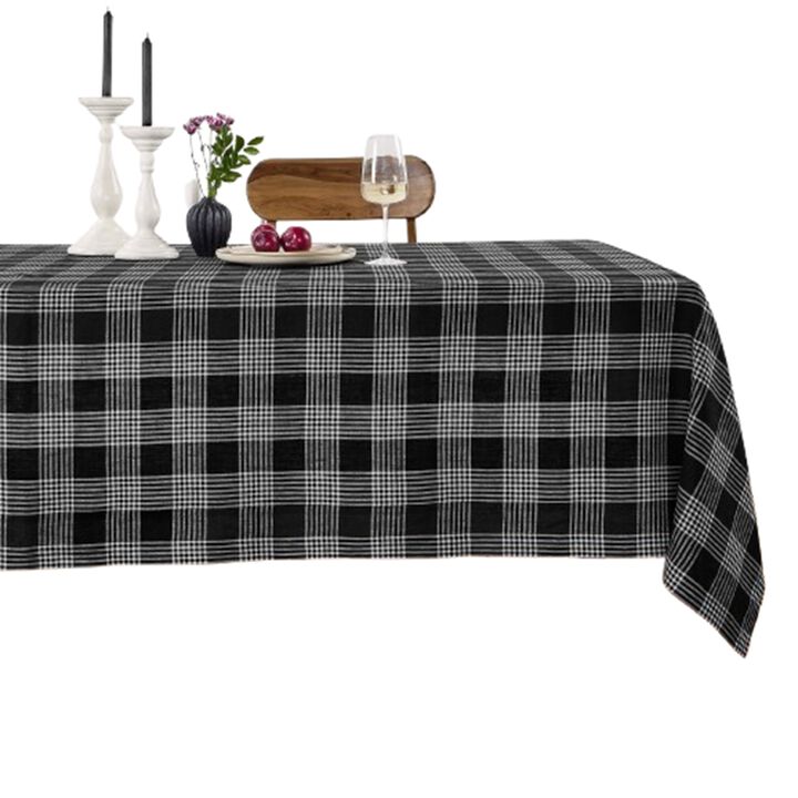 Solino Home 100% Pure Linen Tablecloth - Glen Check