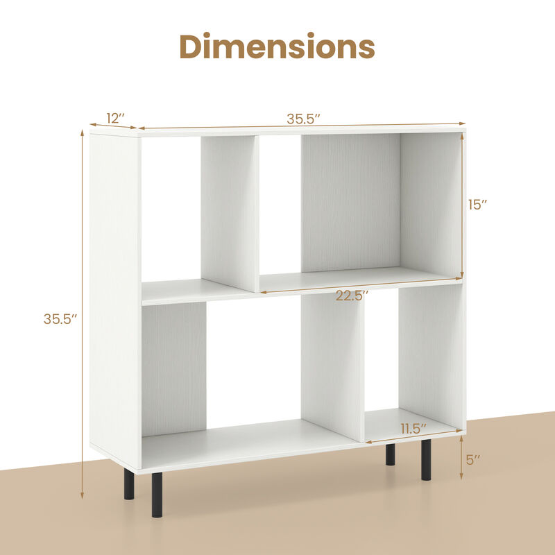 Open Shelf Bookcase with 4 Compartments image number 4