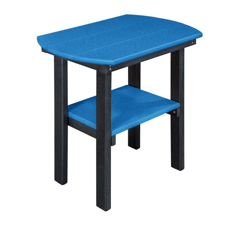 OS Home and Office Model 525BBK Oval End Table in Blue with a Black Base, Made in the USA
