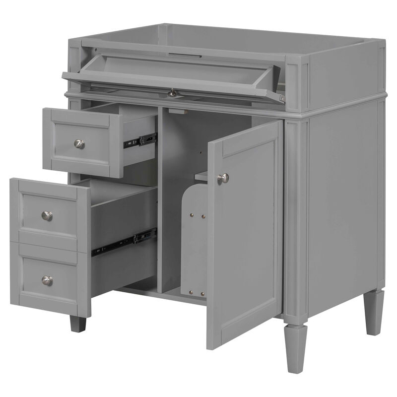 30" Freestanding Bathroom Vanity Without Top Sink image number 5