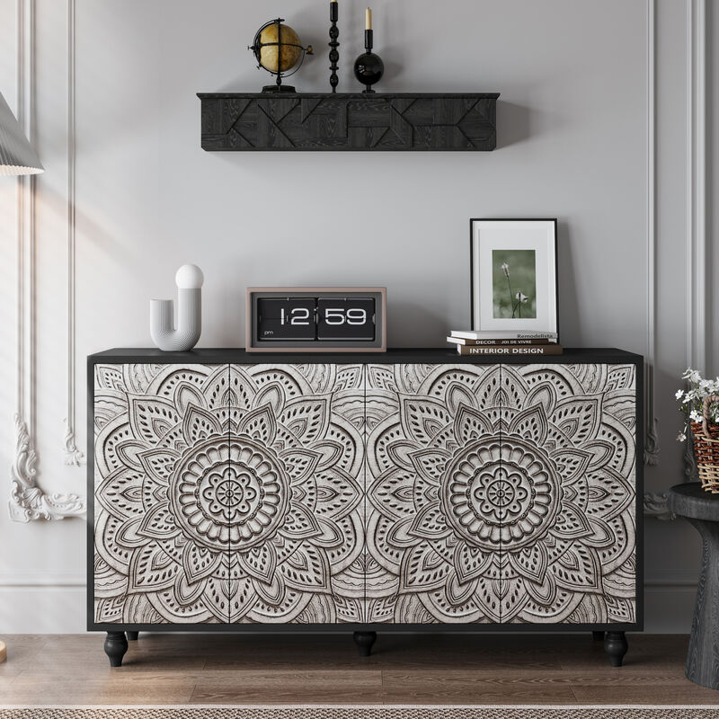 Judtik Embossed Sideboard image number 1
