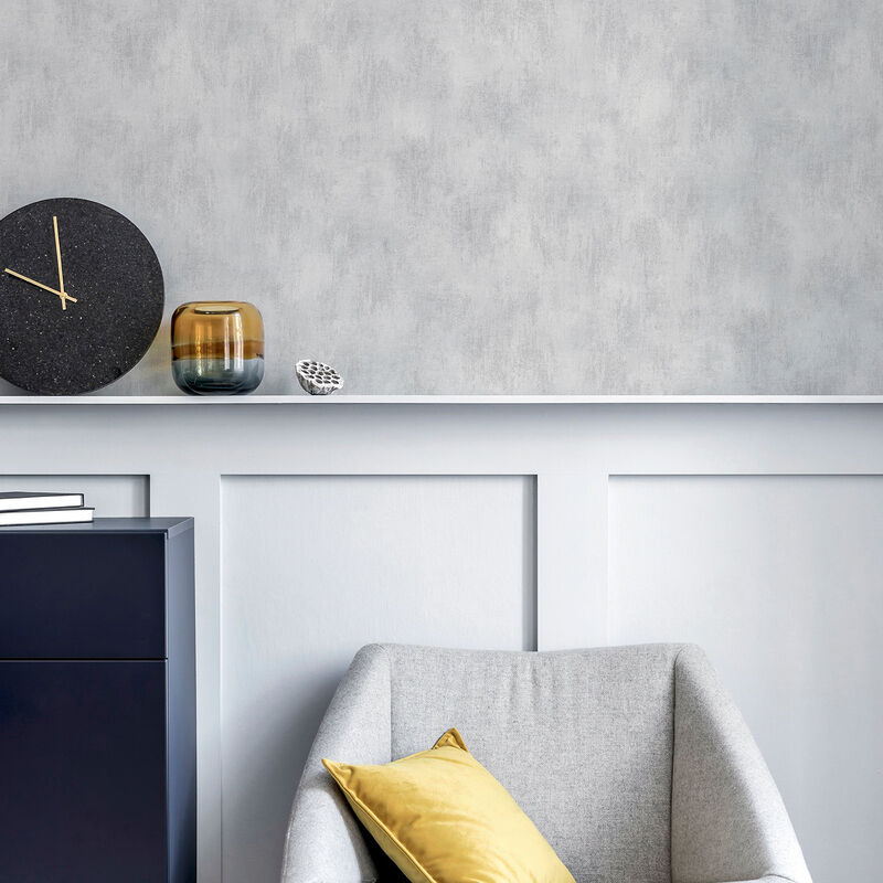 Victor Grey Plaster Wallpaper image number 1