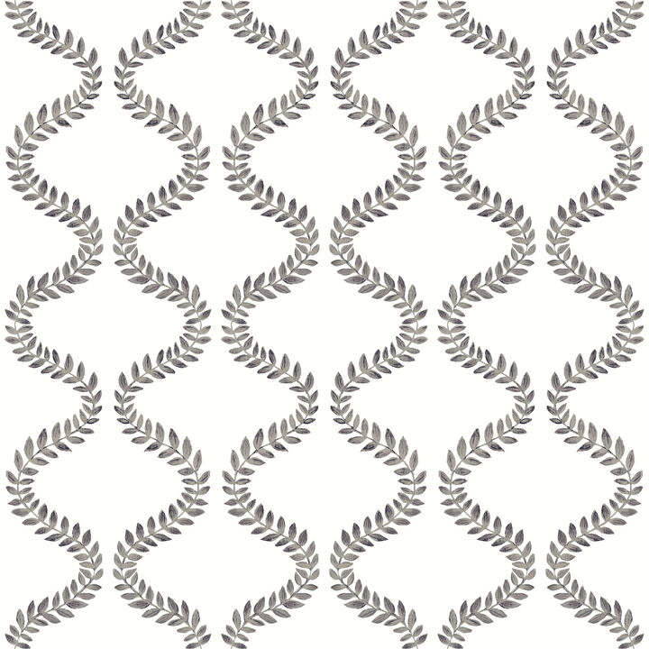 Florentine Soft Black Vine Trellis Peel & Stick Wallpaper