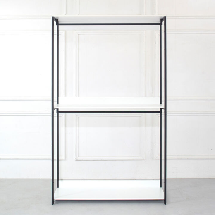 FC Design Klair Living 47" Wood and Metal Walk-in Closet with One Shelf