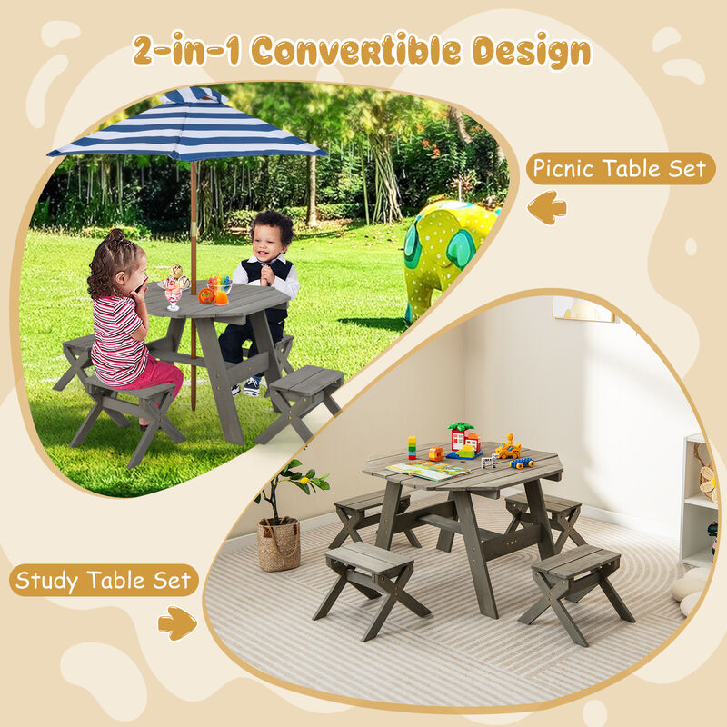 Kids Wooden Table Set – Child-Sized Furniture for Play, Study, and Activities