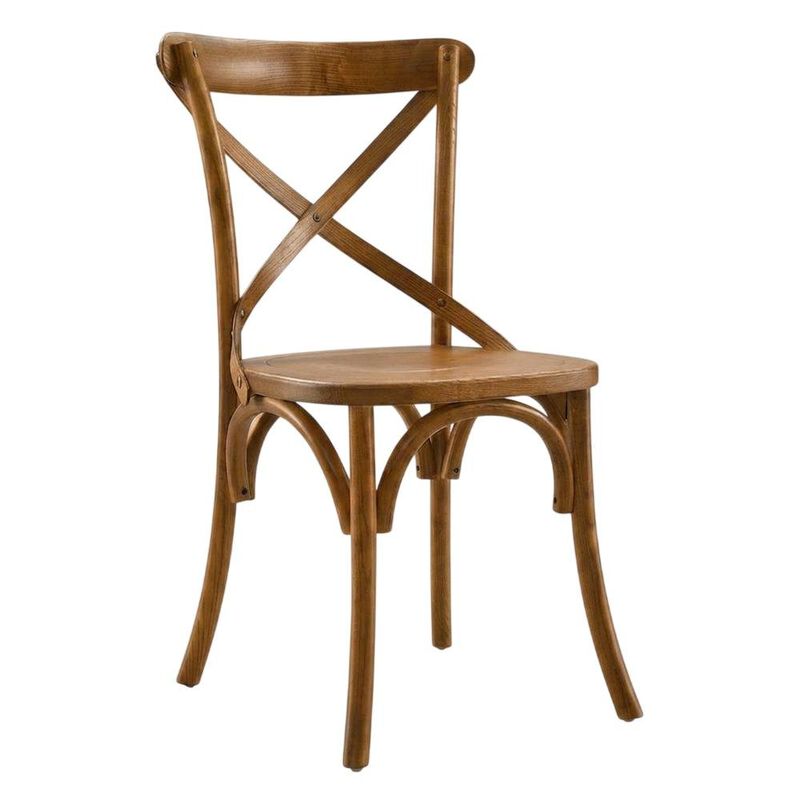 Solid Wood Dining Side Chair with Cushioned Seat for Dining Room, White image number 1