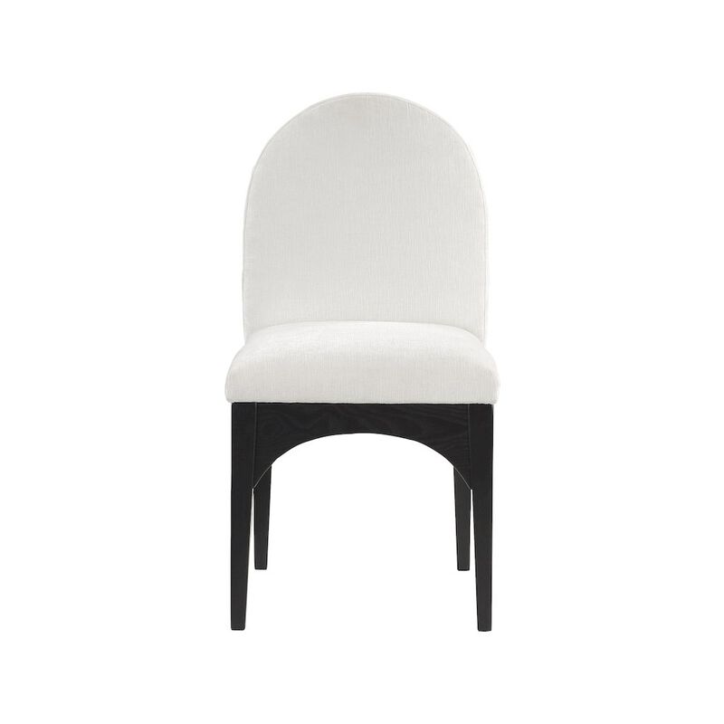 Meridian Furniture Waldorf Cream Chenille Fabric Dining Chair