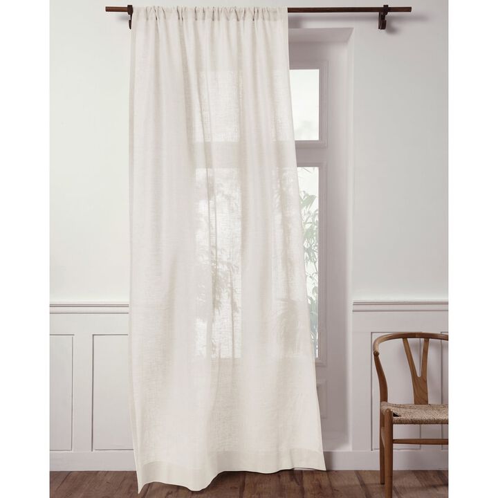 Solino Home 100% Pure Linen Curtain - Sheer Curtain