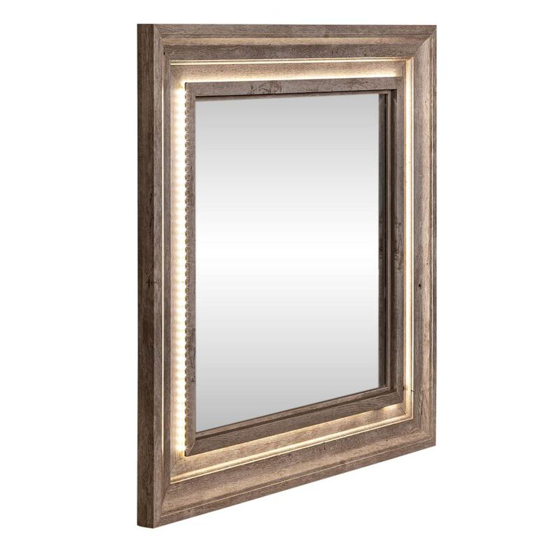 Liberty Furniture Horizons Lighted Mirror in Graystone image number 0