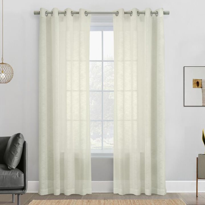 Habitat Boucle Sheer Premium Stylish and Functional Grommet Curtain Panel