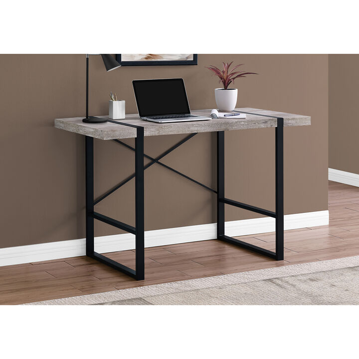 Monarch Specialties I 7315 Computer Desk, Home Office, Laptop, 48"L, Work, Metal, Laminate, Beige, Black, Contemporary, Modern