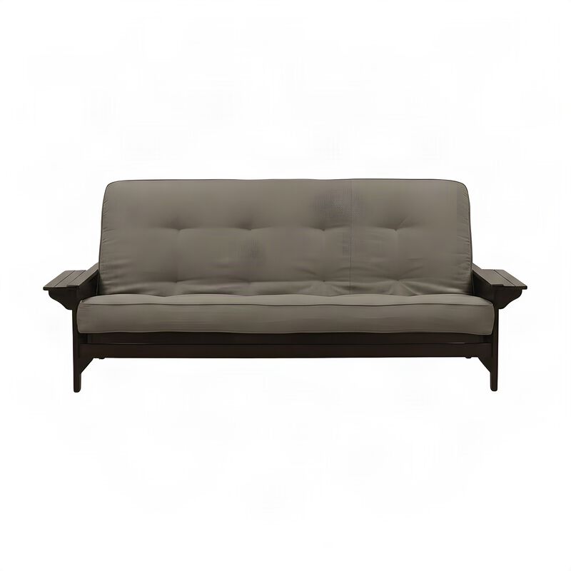 Phoenix Frame Queen-Espresso Finish-Linen Stone Mattress image number 3