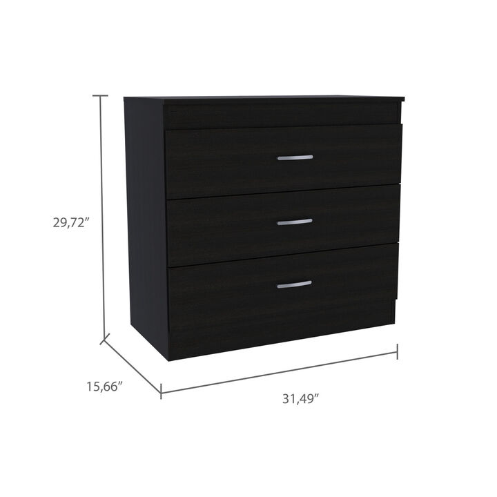 Bethage 3-Drawer Dresser Black Wengue