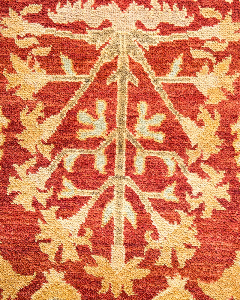 Eclectic, One-of-a-Kind Hand-Knotted Area Rug  - Red,  8' 0" x 10' 4"
