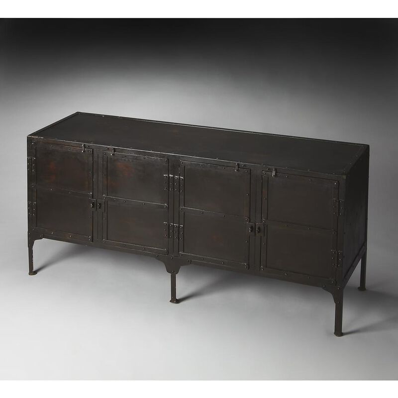Butler Specialty Company Owen Industrial Chic Console Cabinet, Black